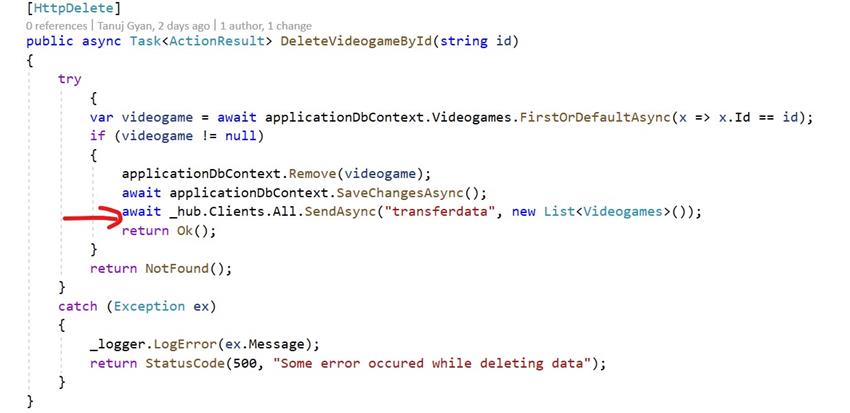 How to do live data refresh in Angular 11 using SignalR
